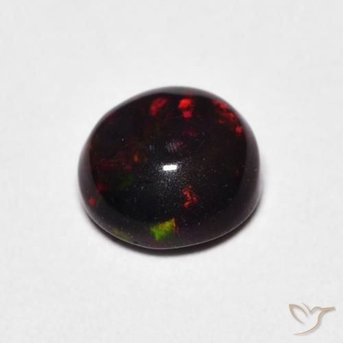 Ópalo Multicolor natural de 0.52 ct, Redondo, Opaco