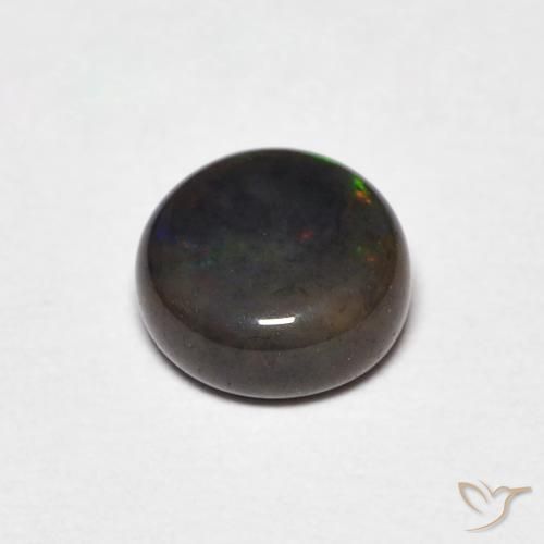 Ópalo Multicolor natural de 0.51 ct, Redondo, Opaco