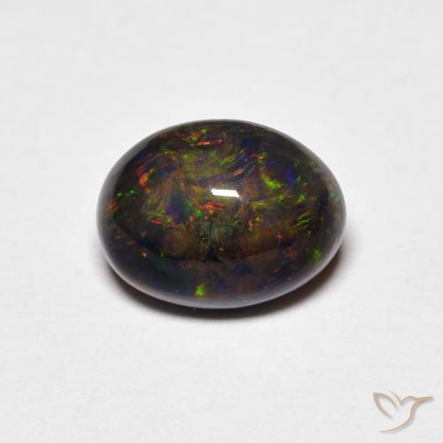 1.15ct Natural Multicolor Ópalo, Ovalada, Opaco