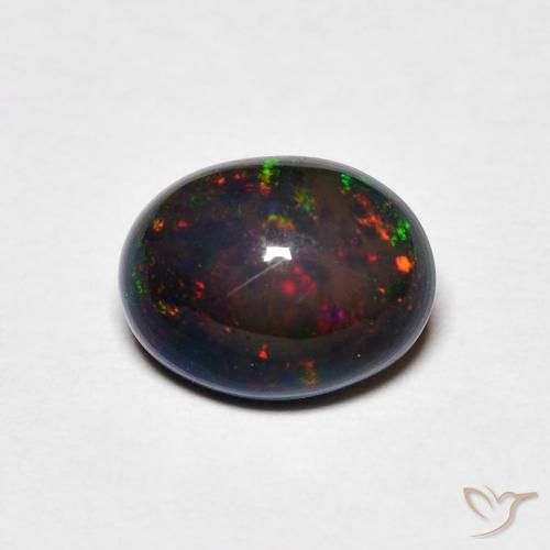 1.23ct Natural Multicolor Ópalo, Ovalada, Opaco