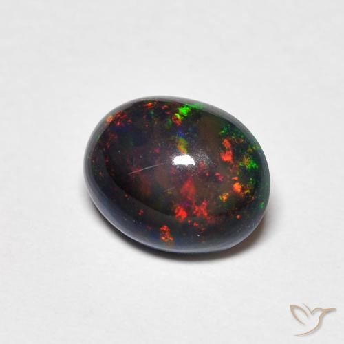 Ópalo Multicolor natural de 1.23 ct, Ovalada, Opaco