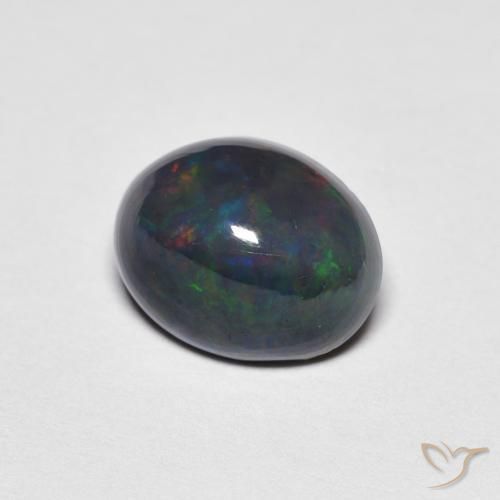 Ópalo Multicolor natural de 1.19 ct, Ovalada, Opaco