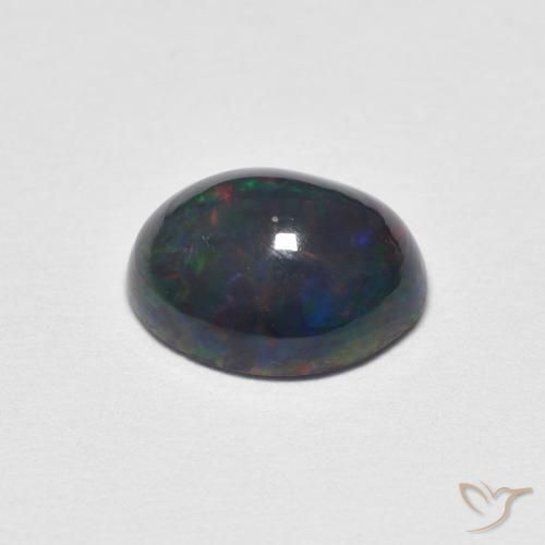 Ópalo Multicolor natural de 1.19 ct, Ovalada, Opaco