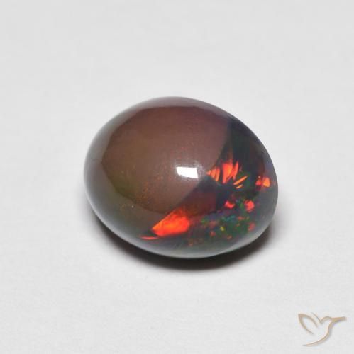 Ópalo Multicolor natural de 1.47 ct, Ovalada, Opaco