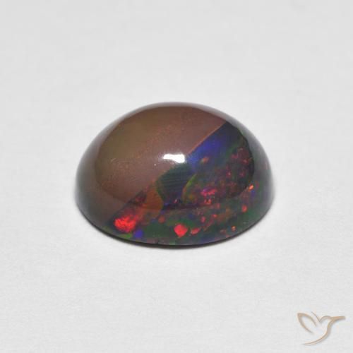 Ópalo Multicolor natural de 1.47 ct, Ovalada, Opaco