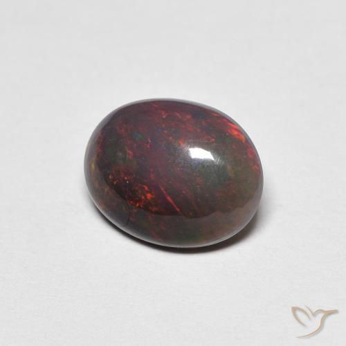 Ópalo Multicolor natural de 0.90 ct, Ovalada, Opaco