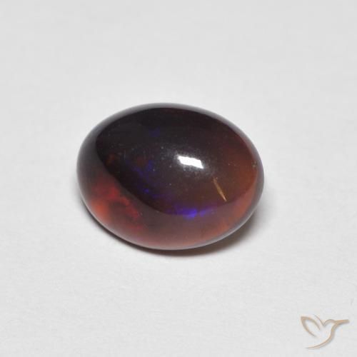 Ópalo Multicolor natural de 0.98 ct, Ovalada, Opaco