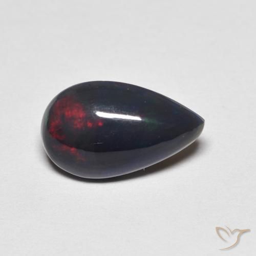 1.13ct Natural Multicolor Ópalo, En forma de pera, Opaco