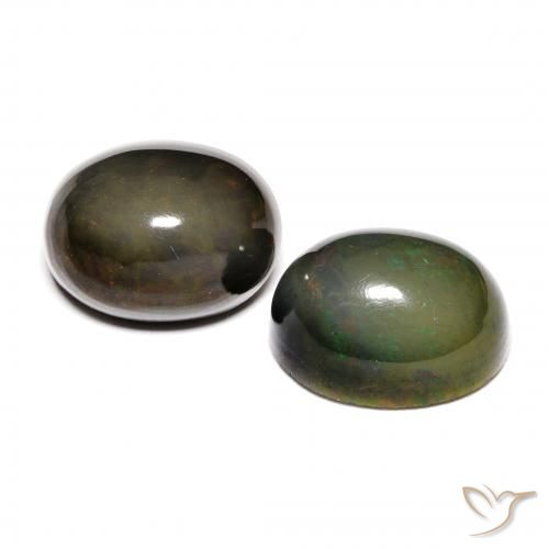 Gemas de Ópalo Multicolor natural de 2.97 ct, Ovalada, Opaco
