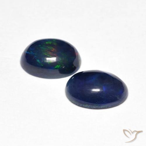 Gemas de Ópalo Multicolor natural de 0.83 ct, Ovalada, Opaco