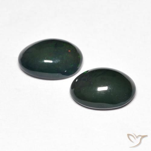 Gemas de Ópalo Multicolor natural de 1.36 ct, Ovalada, Opaco