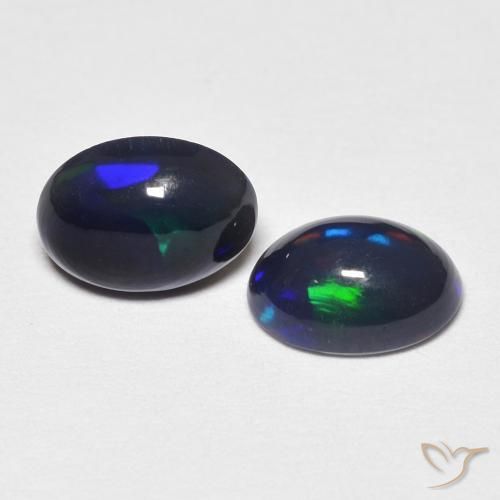 Gemas de Ópalo Multicolor natural de 0.85 ct, Ovalada, Opaco