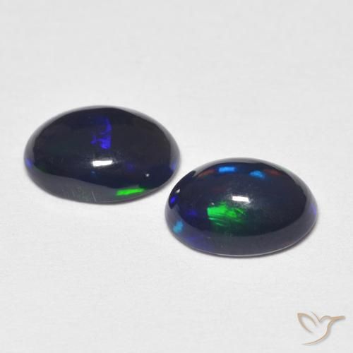 Gemas de Ópalo Multicolor natural de 0.85 ct, Ovalada, Opaco