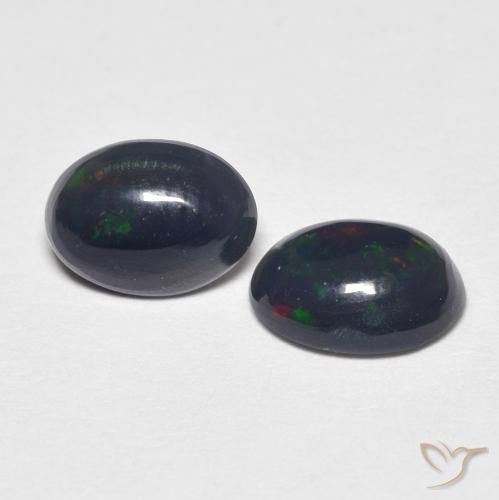 Gemas de Ópalo Multicolor natural de 0.79 ct, Ovalada, Opaco
