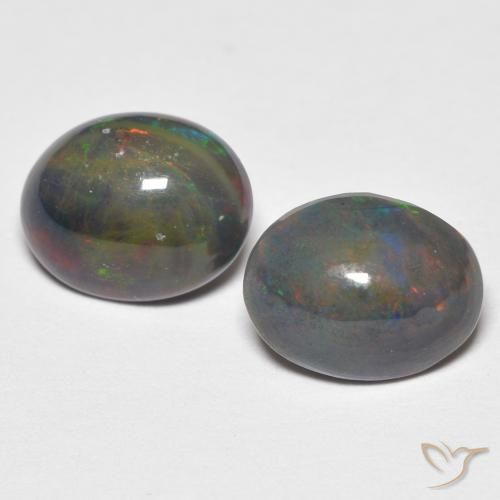 2.19ctw Natural Multicolor Ópalo, Ovalada, Opaco
