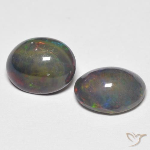 Gemas de Ópalo Multicolor natural de 2.19 ct, Ovalada, Opaco