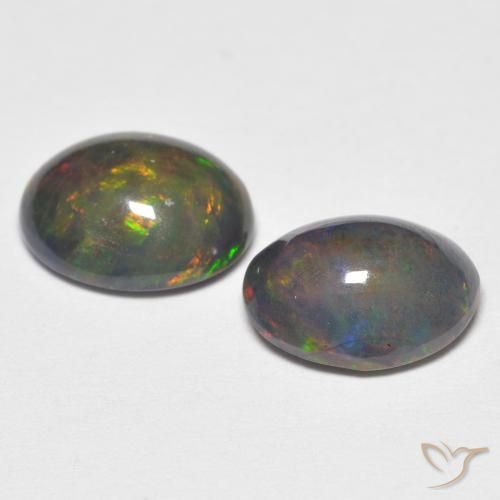 Gemas de Ópalo Multicolor natural de 2.19 ct, Ovalada, Opaco