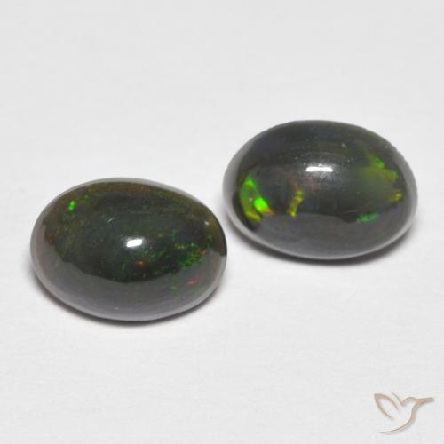 0.85ctw Natural Multicolor Ópalo, Ovalada, Opaco