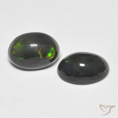 Gemas de Ópalo Multicolor natural de 0.85 ct, Ovalada, Opaco