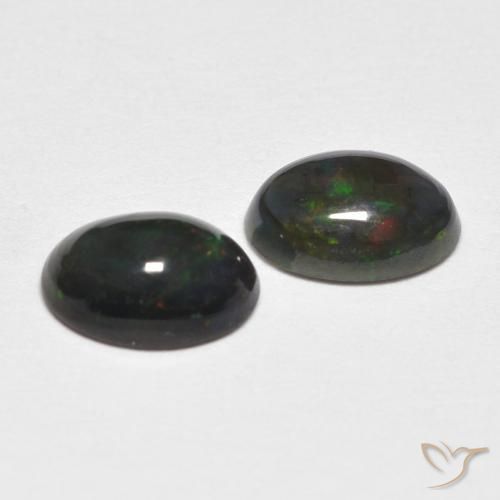 Gemas de Ópalo Multicolor natural de 0.85 ct, Ovalada, Opaco