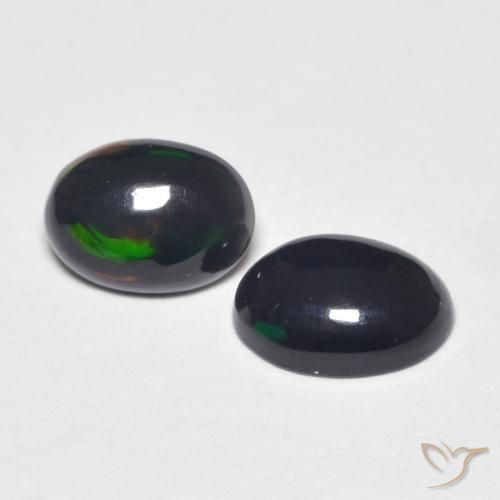 Gemas de Ópalo Multicolor natural de 0.80 ct, Ovalada, Opaco