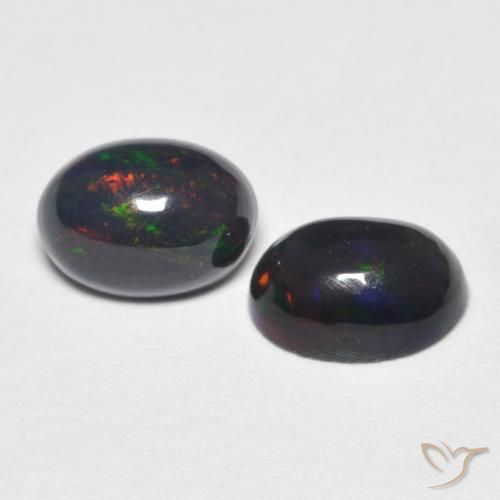 Gemas de Ópalo Multicolor natural de 0.93 ct, Ovalada, Opaco