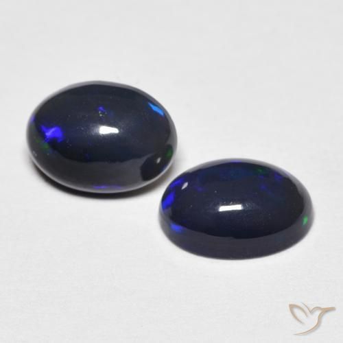 Gemas de Ópalo Multicolor natural de 0.97 ct, Ovalada, Opaco