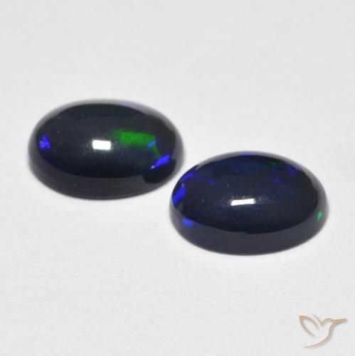 Gemas de Ópalo Multicolor natural de 0.97 ct, Ovalada, Opaco