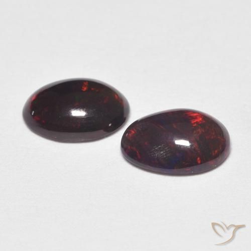 Gemas de Ópalo Multicolor natural de 0.72 ct, Ovalada, Opaco