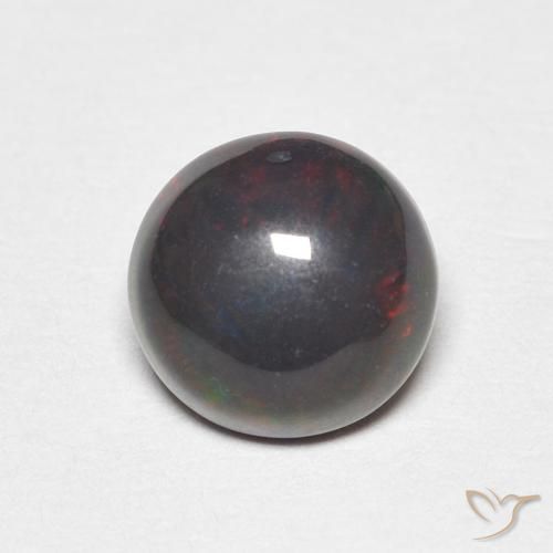0.89ct Natural Multicolor Ópalo, Redondo, Opaco