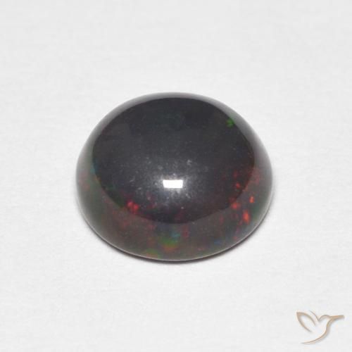 Ópalo Multicolor natural de 0.89 ct, Redondo, Opaco