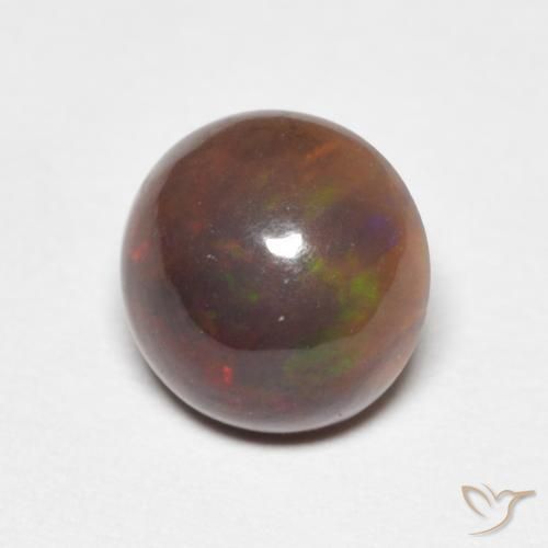 Ópalo Multicolor natural de 1.22 ct, Redondo, Opaco