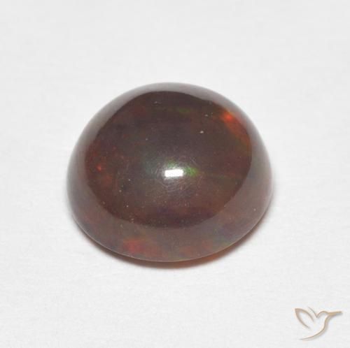 Ópalo Multicolor natural de 1.22 ct, Redondo, Opaco