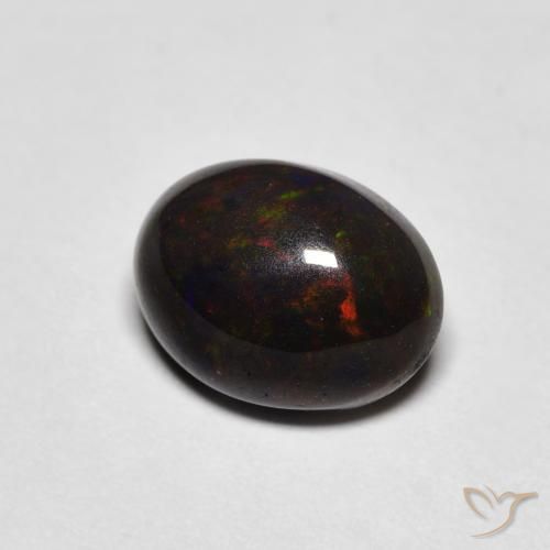 Ópalo Multicolor natural de 1.29 ct, Ovalada, Opaco