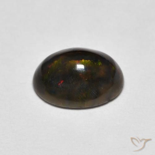 Ópalo Multicolor natural de 1.08 ct, Ovalada, Opaco