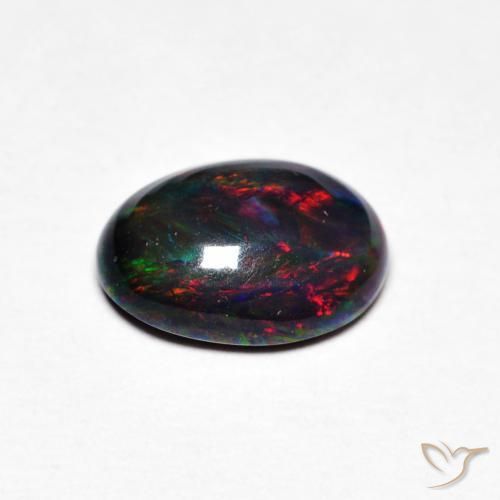 Ópalo Multicolor natural de 0.61 ct, Ovalada, Opaco