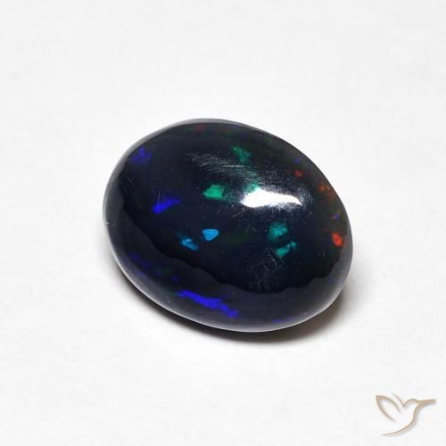 Ópalo Multicolor natural de 0.99 ct, Ovalada, Opaco