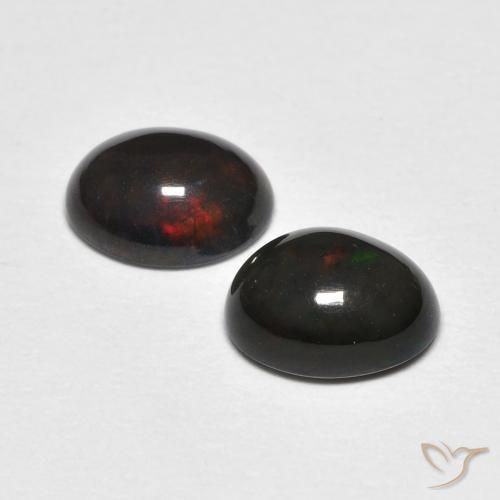 Gemas de Ópalo Multicolor natural de 1.18 ct, Ovalada, Opaco