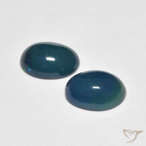 Gemas de Ópalo Multicolor natural de 1.39 ct, Ovalada, Opaco