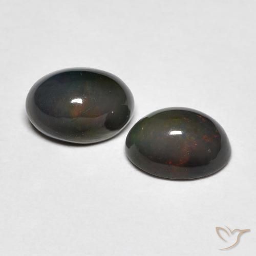 Gemas de Ópalo Multicolor natural de 1.22 ct, Ovalada, Opaco