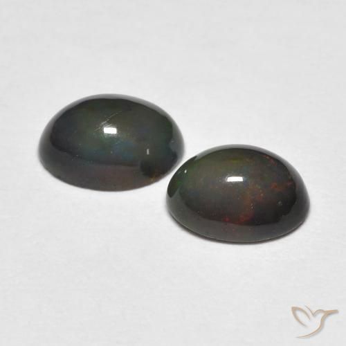 Gemas de Ópalo Multicolor natural de 1.22 ct, Ovalada, Opaco