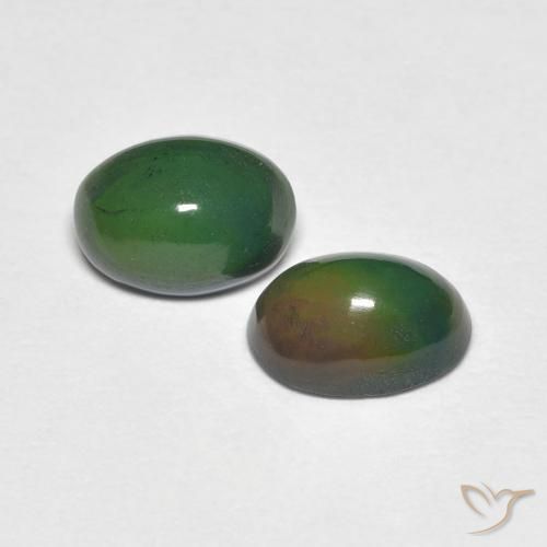 Gemas de Ópalo Multicolor natural de 1.08 ct, Ovalada, Opaco