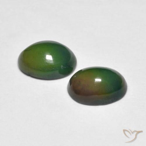 Gemas de Ópalo Multicolor natural de 1.08 ct, Ovalada, Opaco