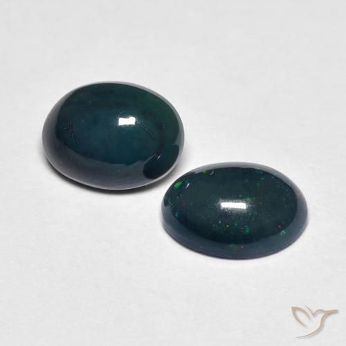 Gemas de Ópalo Multicolor natural de 1.36 ct, Ovalada, Opaco