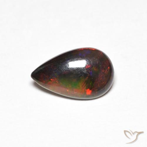 Ópalo Multicolor natural de 0.44 ct, En forma de pera, Opaco
