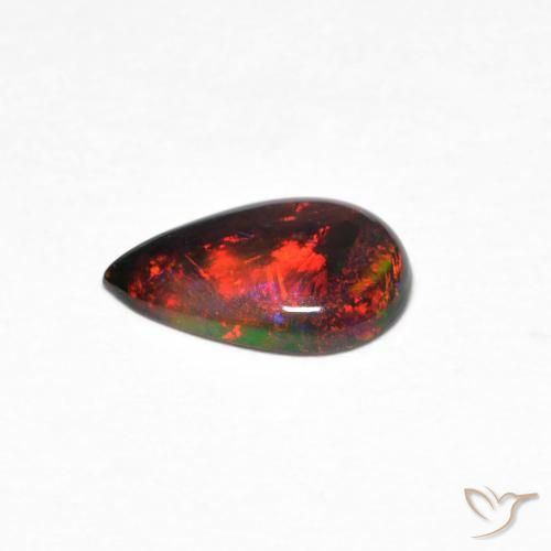 Ópalo Multicolor natural de 0.44 ct, En forma de pera, Opaco