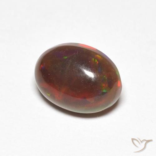 Ópalo Multicolor natural de 1.10 ct, Ovalada, Opaco