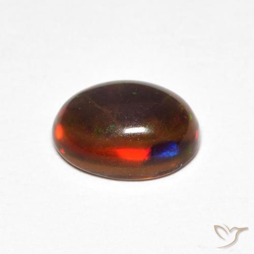 Ópalo Multicolor natural de 1.10 ct, Ovalada, Opaco