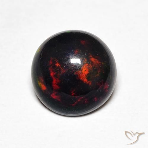 0.64ct Natural Multicolor Ópalo, Redondo, Opaco