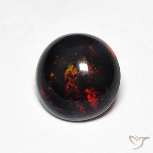 Ópalo Multicolor natural de 0.64 ct, Redondo, Opaco